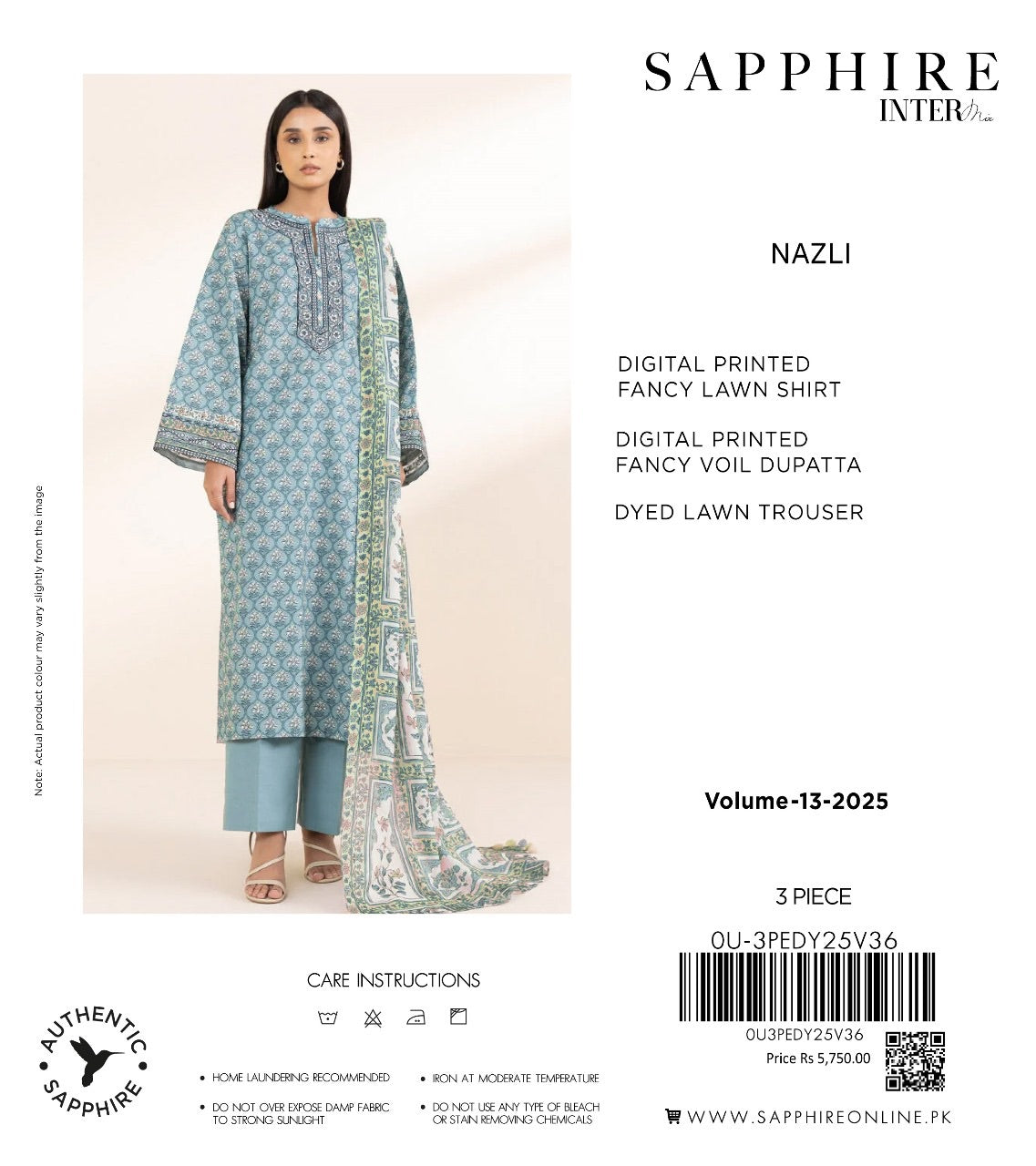 Sapphire lawn print 3p