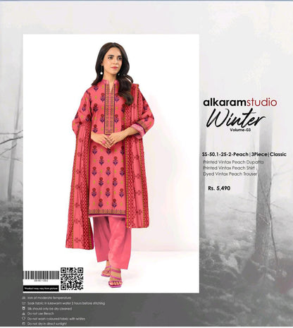 AlkaramStudio Vintax Peach 3pc