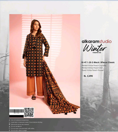 AlkaramStudio Vintax Peach 3pc