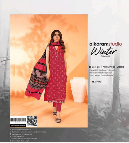 AlkaramStudio Vintax Peach 3pc