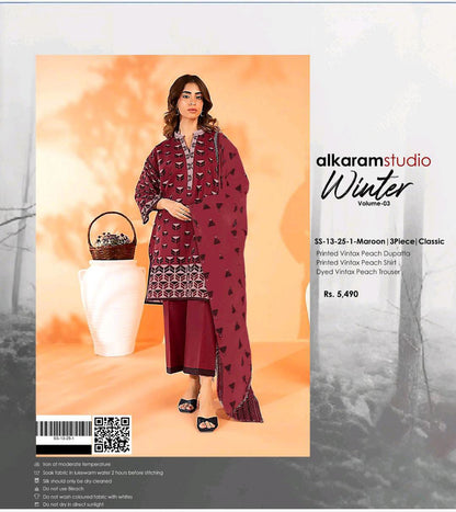 AlkaramStudio Vintax Peach 3pc