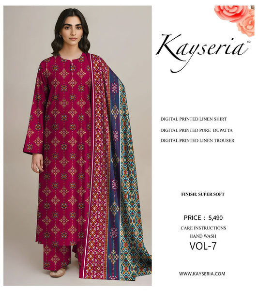 Kayseria DIGITEL PRINTED LINEN 3pc