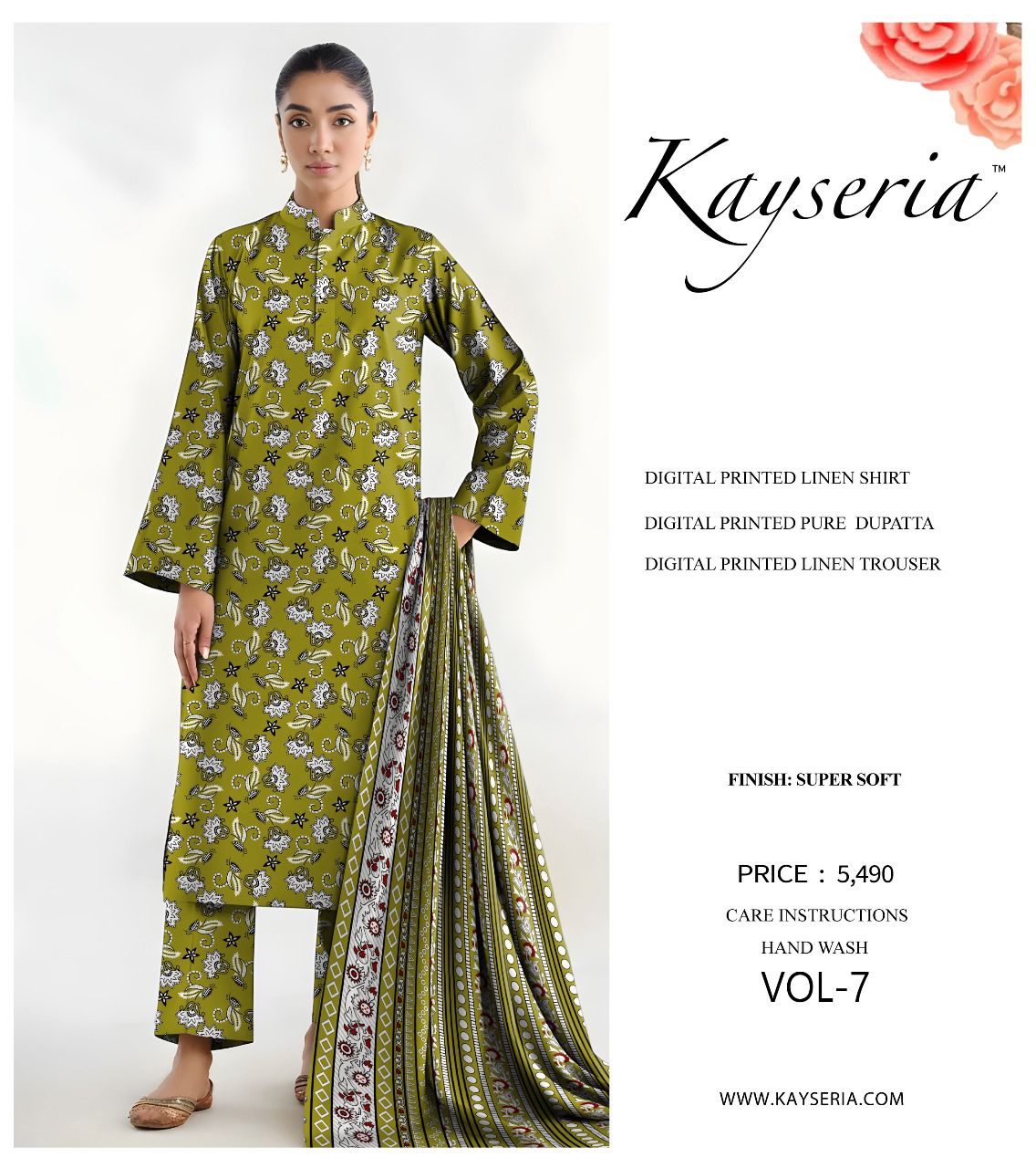Kayseria DIGITEL PRINTED LINEN 3pc