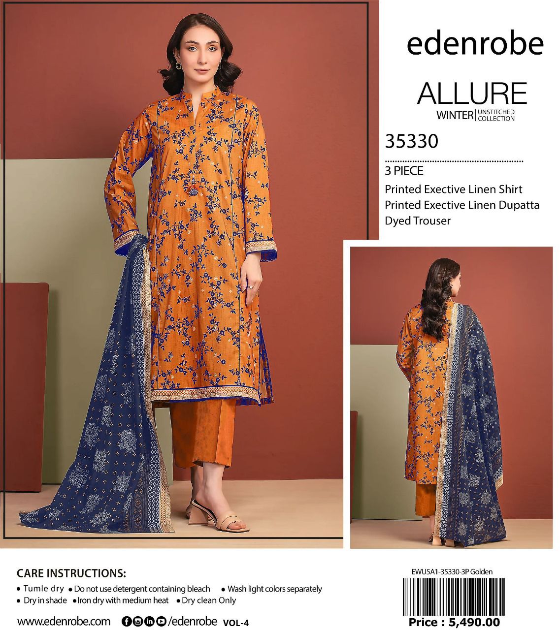 Edenrobe Allure linan print 3p