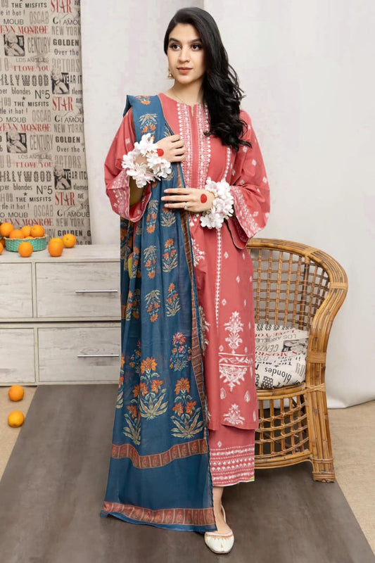 URGE DHANAK 3PC Embroidered