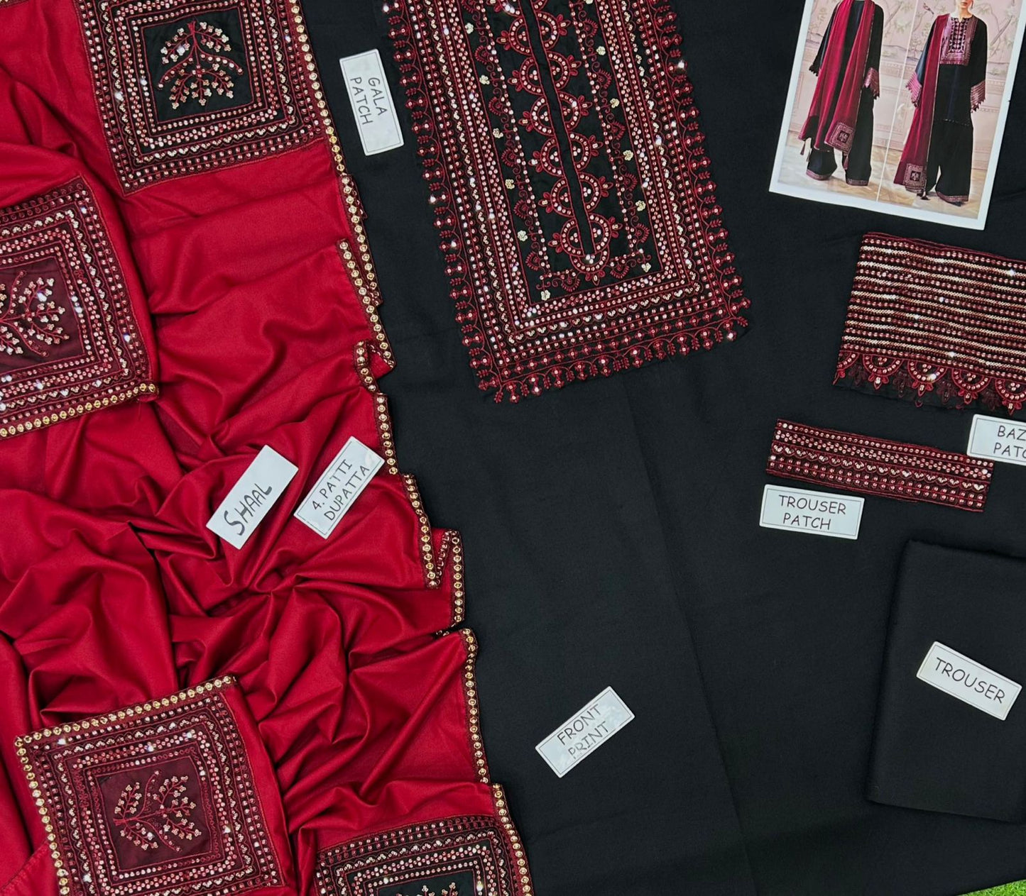 Vanya Dhanak Dhank 3-Piece Unstitched Suit – Heavy Embroidery & Sequins