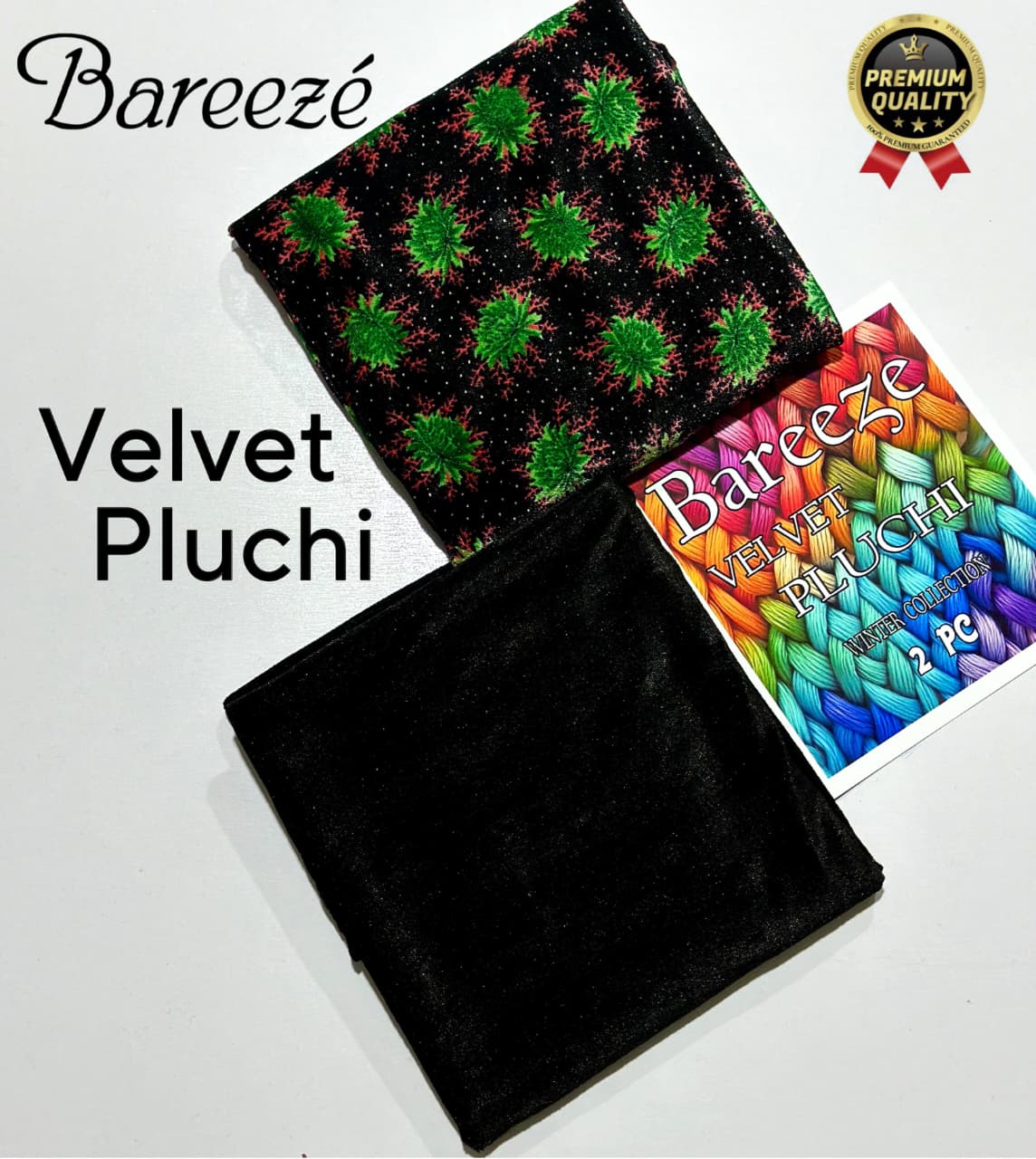 BAREEZA Winter VELVET PLUCHI Collection 2025 2pc