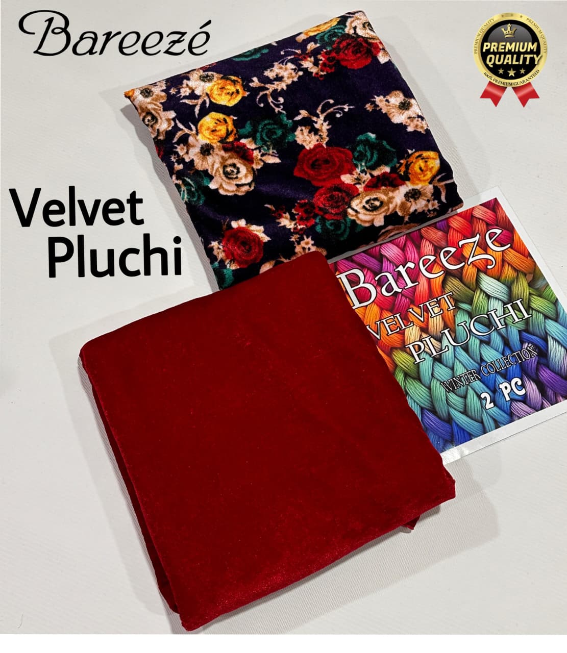 BAREEZA Winter VELVET PLUCHI Collection 2025 2pc