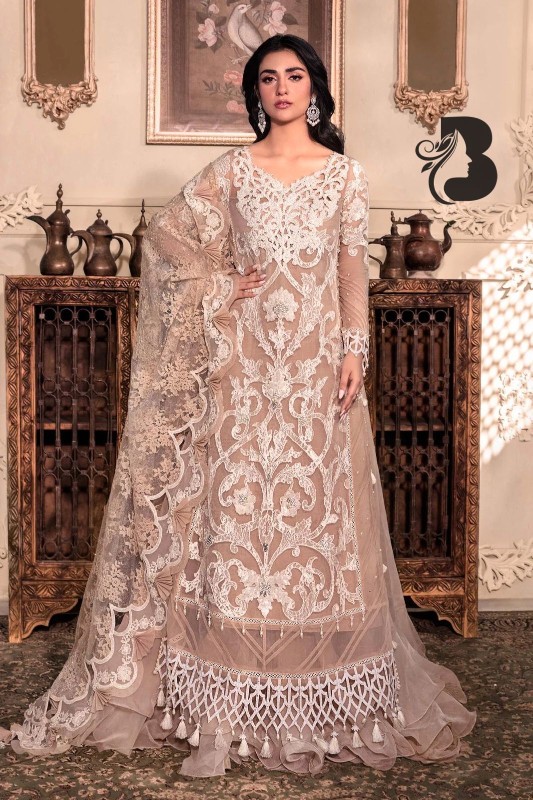 MARIA B FANCY HERITAGE EDITION COLLECTION organze fully heavy embroidered