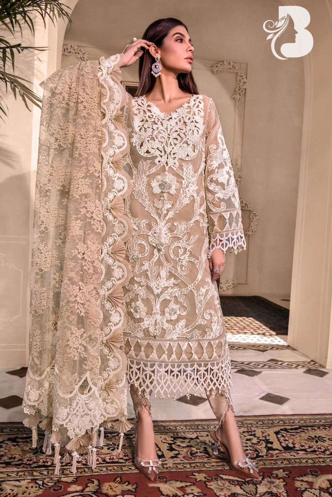 MARIA B FANCY HERITAGE EDITION COLLECTION organze fully heavy embroidered