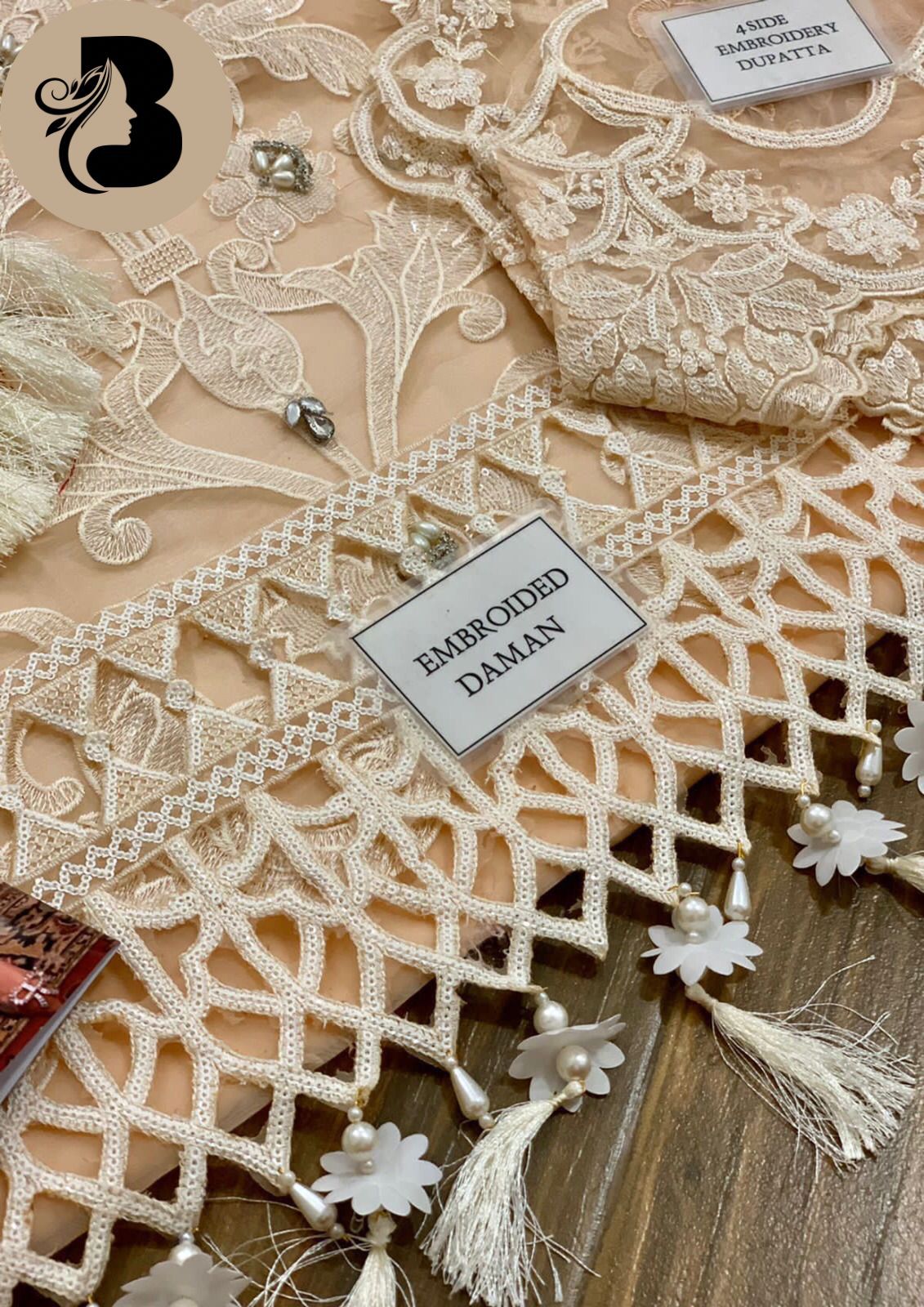 MARIA B FANCY HERITAGE EDITION COLLECTION organze fully heavy embroidered