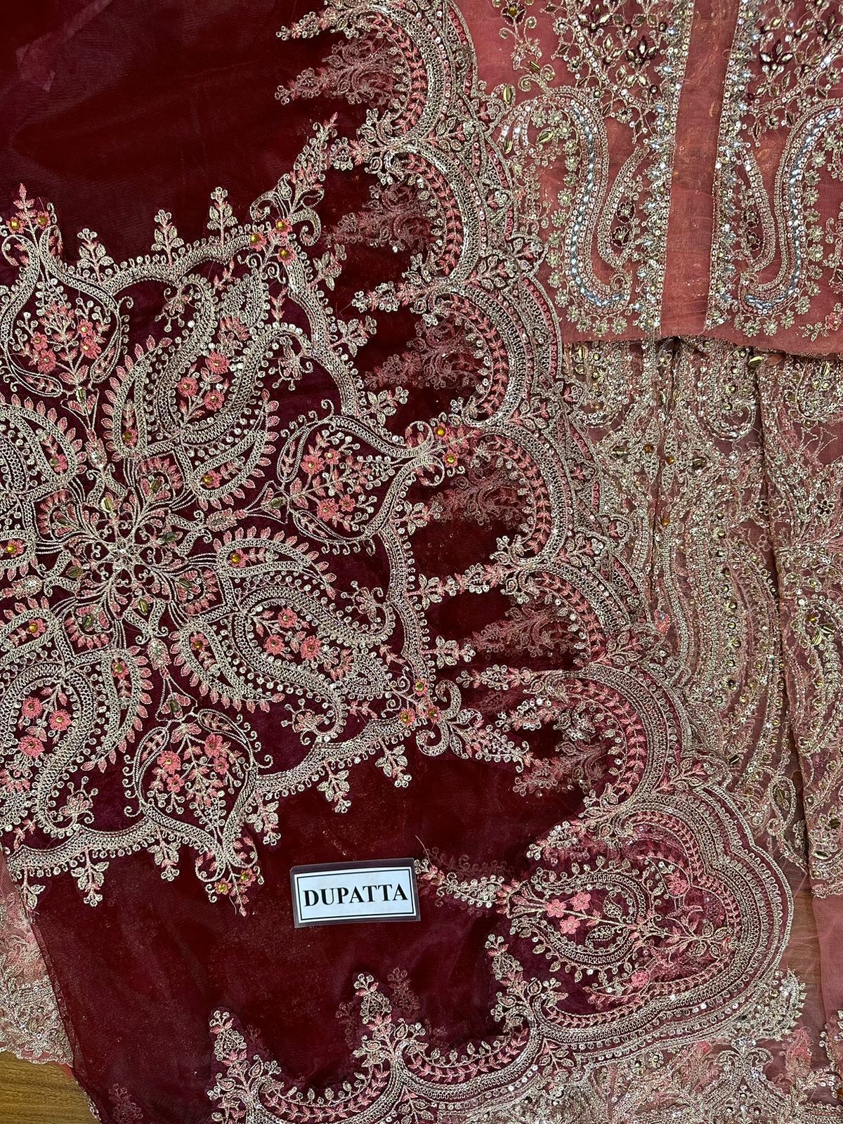 MARIA.B Net & silk Fancy Embroidery Unstitch