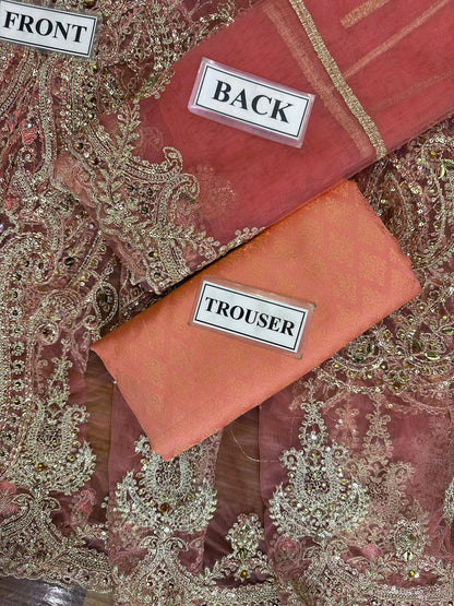 MARIA.B Net & silk Fancy Embroidery Unstitch