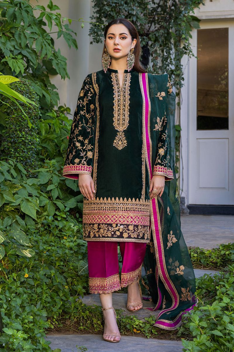 Zainab Chottani Most Demanding Velvet Organza silk Dress