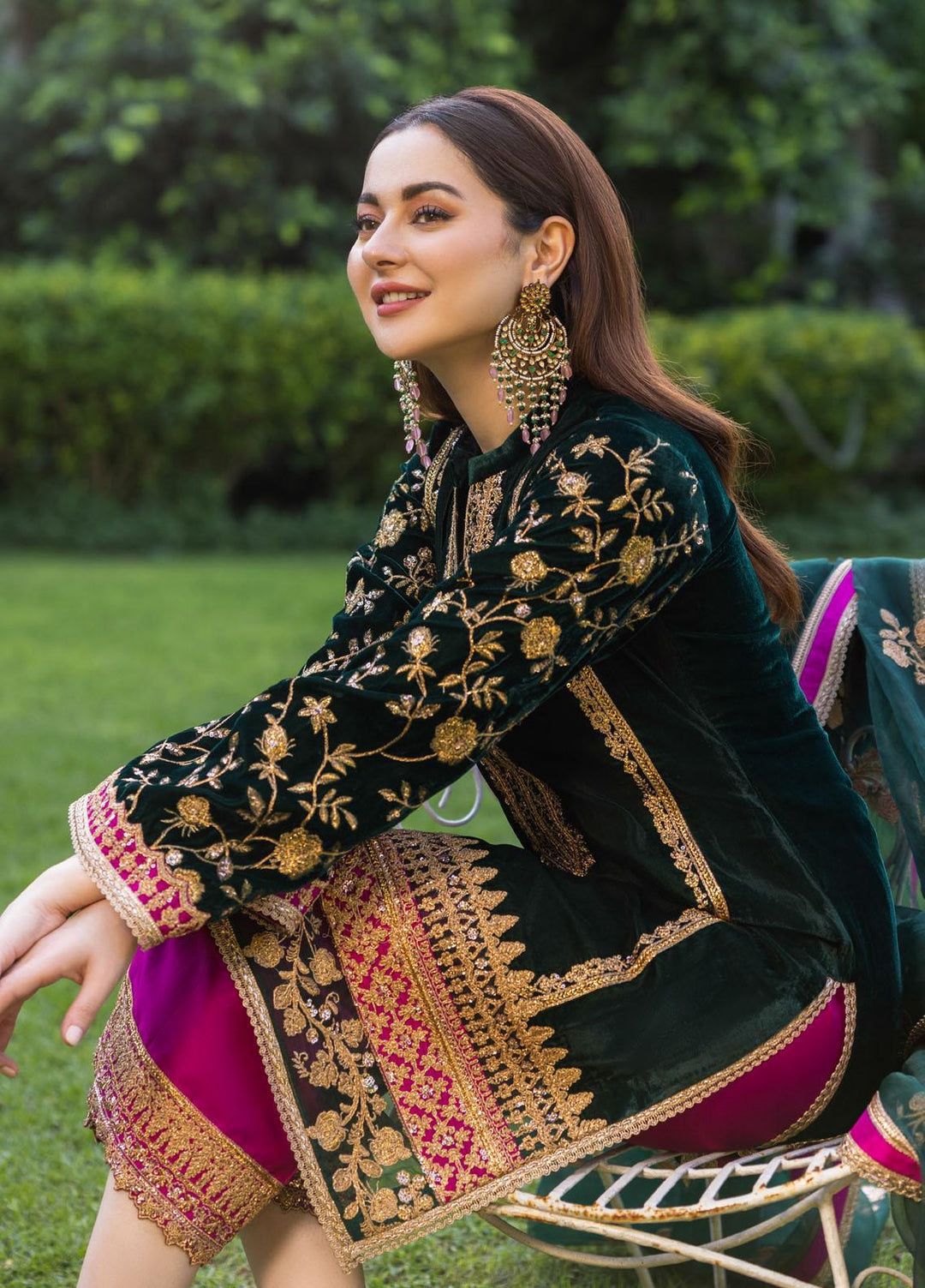 Zainab Chottani Most Demanding Velvet Organza silk Dress