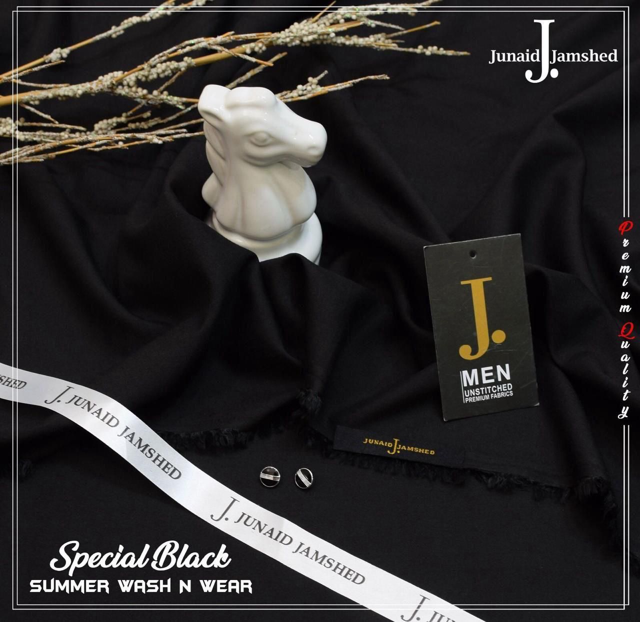 ✨ J. Junaid Jamshed MEN Special Rich Black Wash & Wear