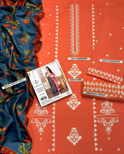 URGE DHANAK 3PC Embroidered