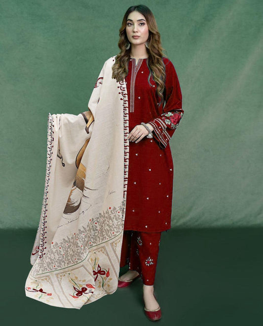 URGE DHANAK 3PC Embroidered
