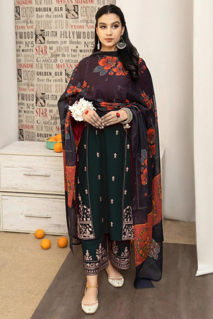 URGE DHANAK 3PC Embroidered