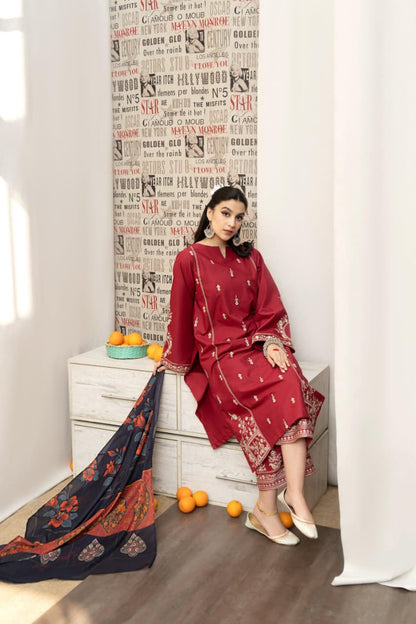 URGE DHANAK 3PC Embroidered