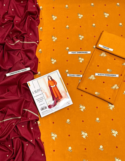 A SLING DHANAK 3PC Embroidered