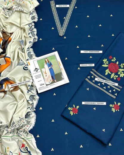 Cross Stitch DHANAK 3PC Embroidered