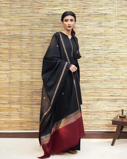 DYOT DHANAK 3PC Embroidered