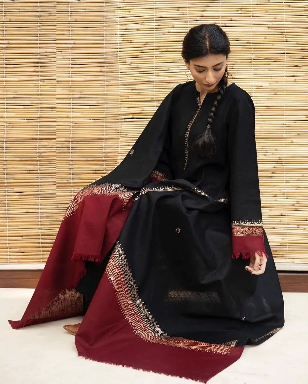 DYOT DHANAK 3PC Embroidered