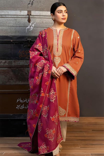 KOKUM DHANAK 3PC Embroidered