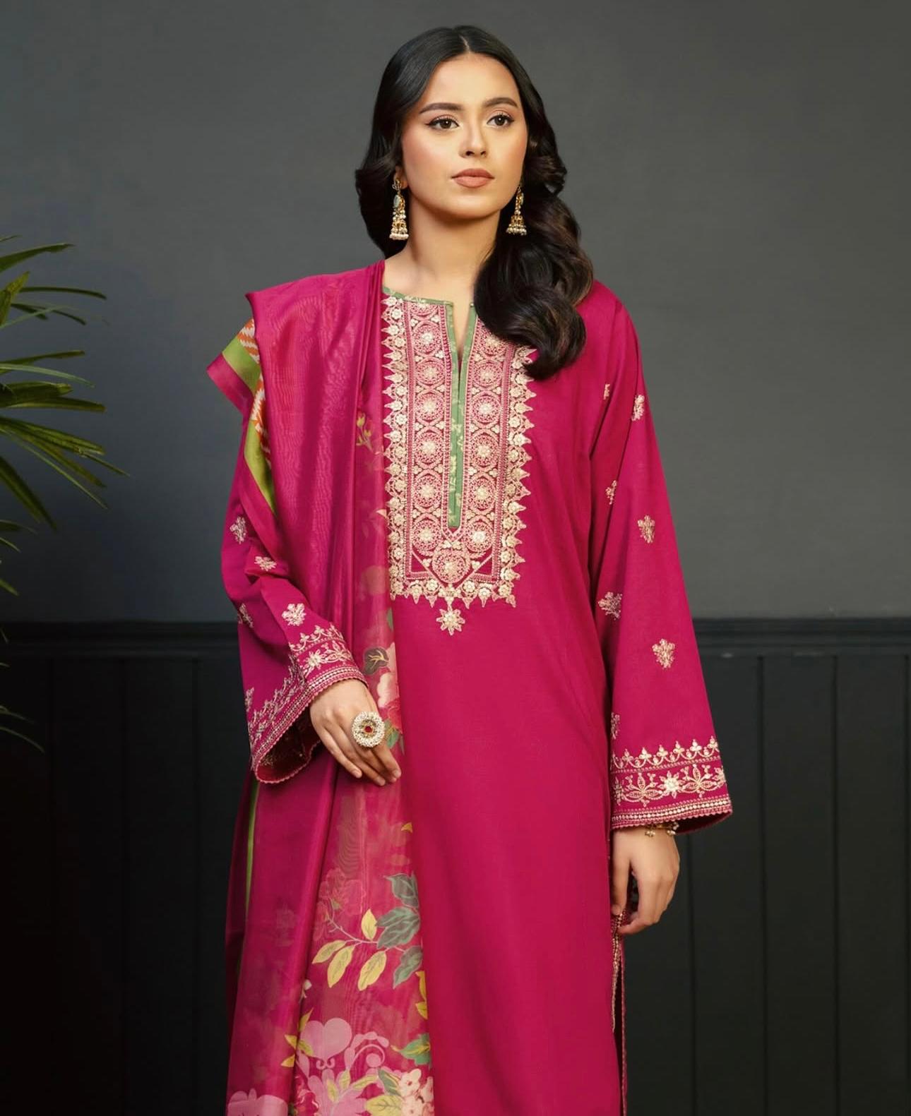 KOKUM DHANAK 3PC Embroidered