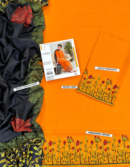 A SLING DHANAK 3PC Embroidered