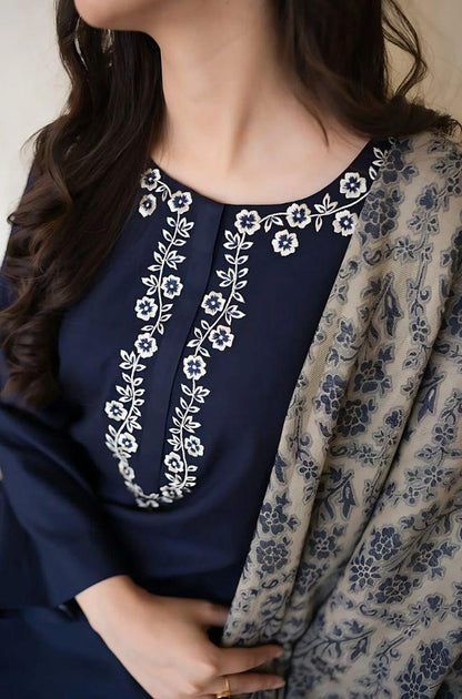 A SLING DHANAK 3PC Embroidered