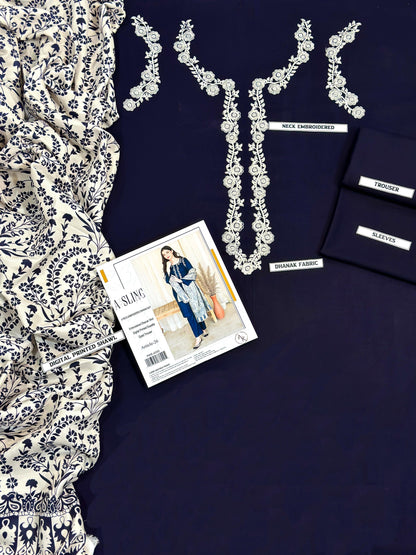 A SLING DHANAK 3PC Embroidered