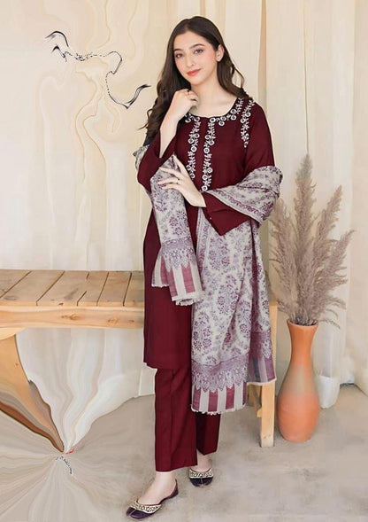 A SLING DHANAK 3PC Embroidered