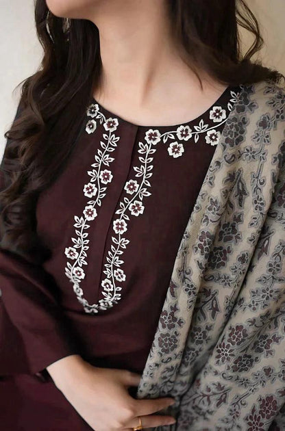 A SLING DHANAK 3PC Embroidered