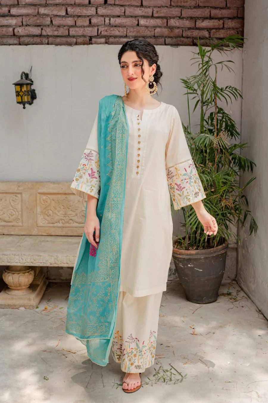 URGE DHANAK 3PC Embroidered