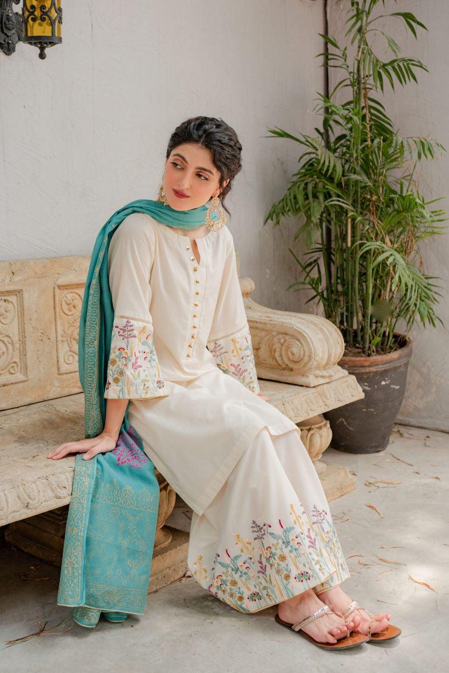 URGE DHANAK 3PC Embroidered