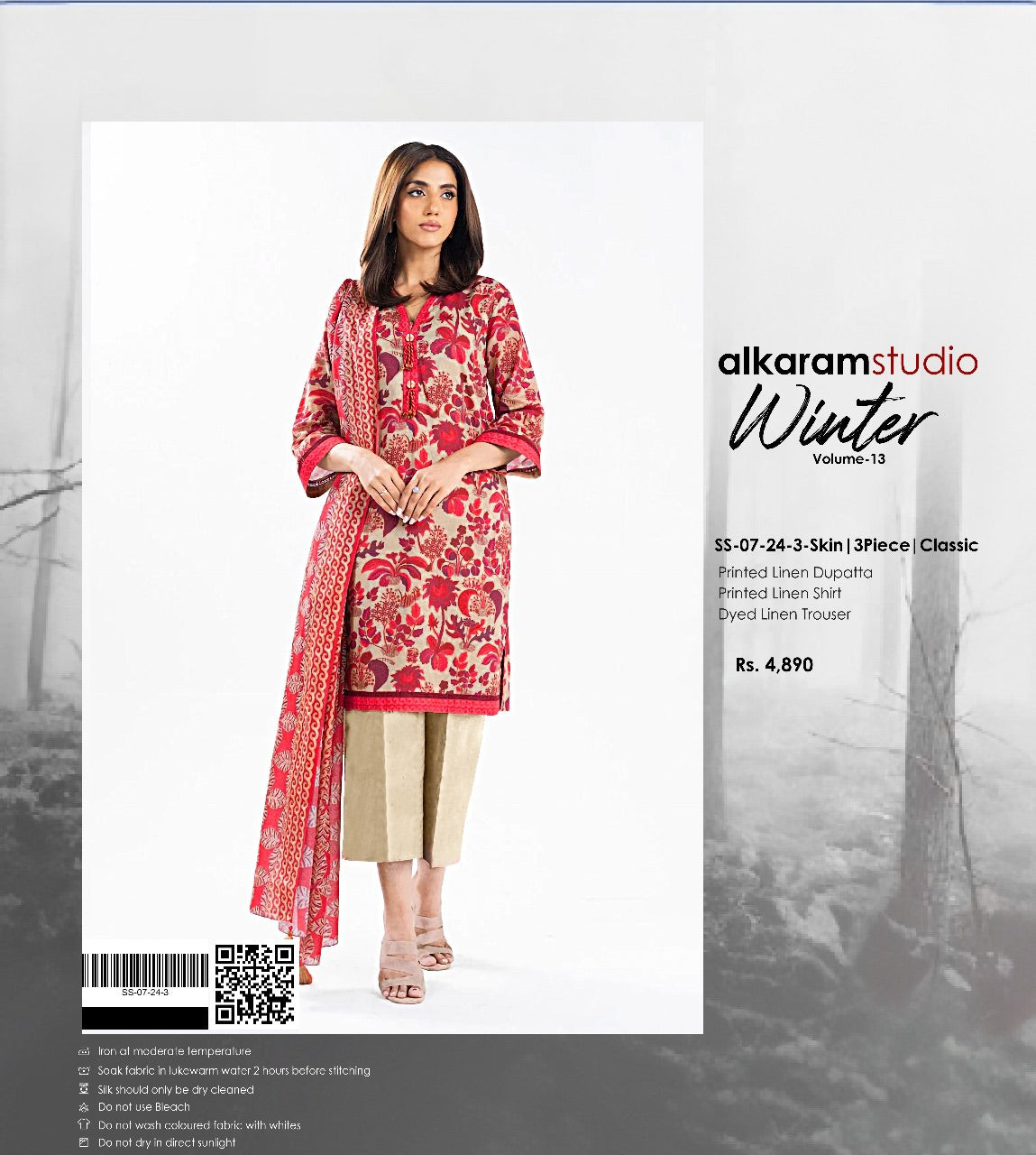 Alkaram studio linan print 3p