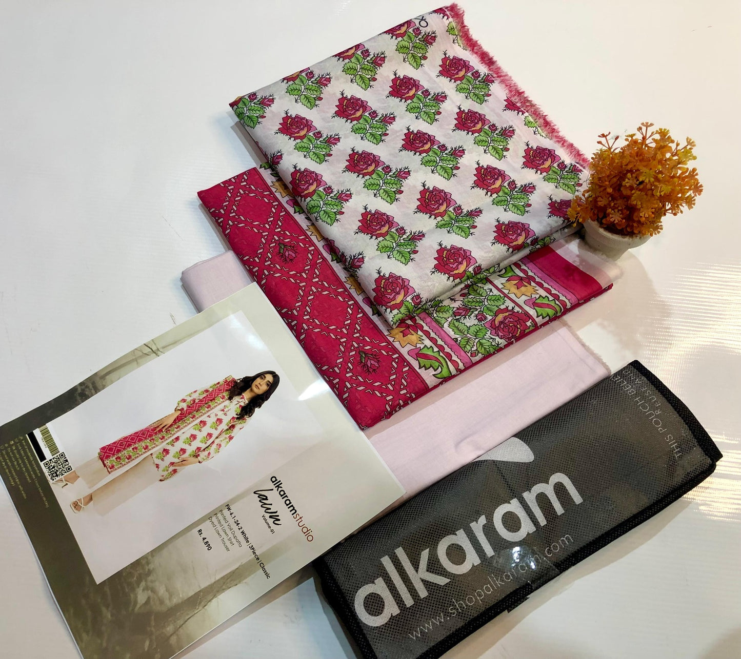 Alkaram studio lawn print 3p