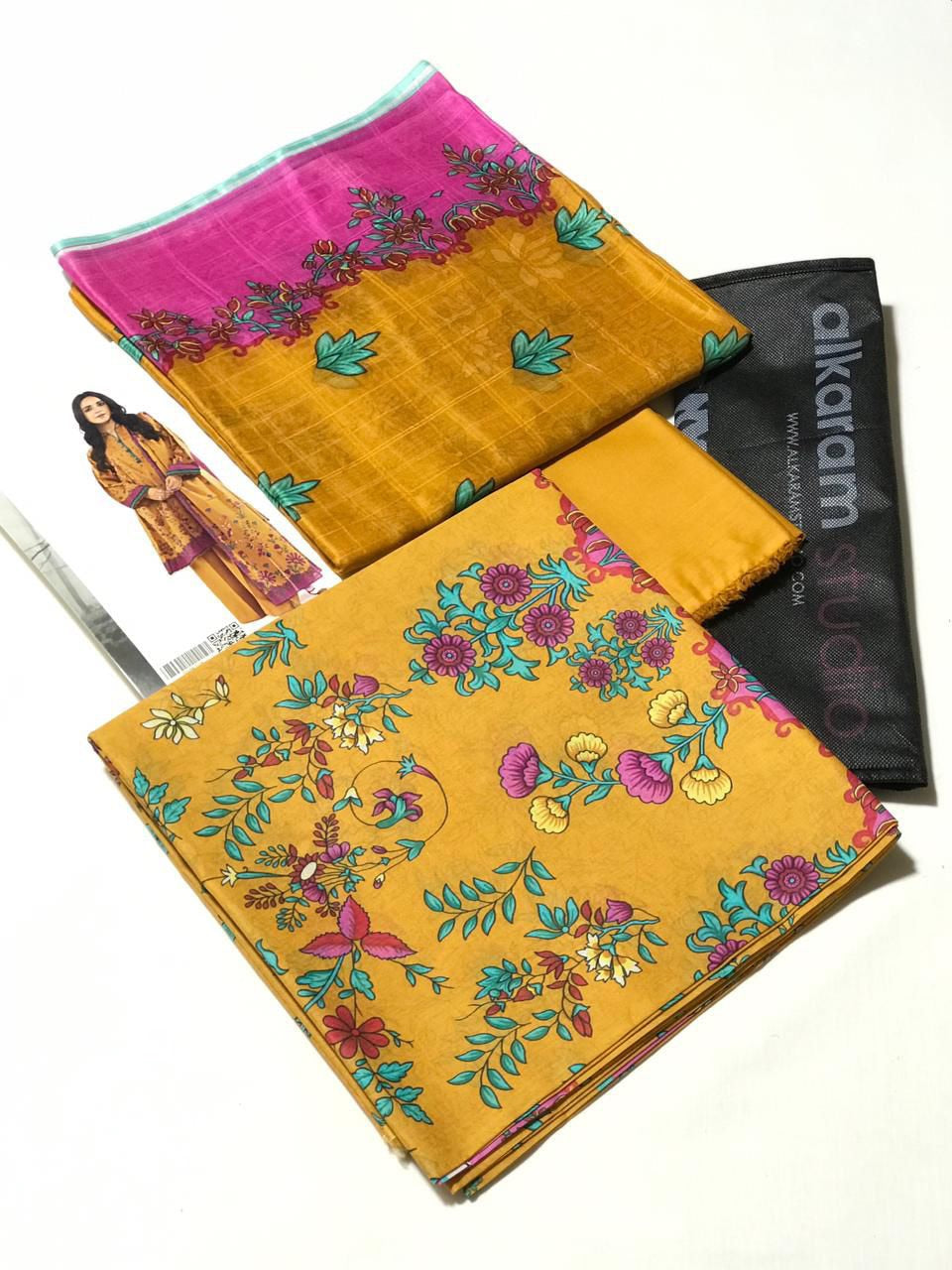 Alkaram studio lawn print 3p