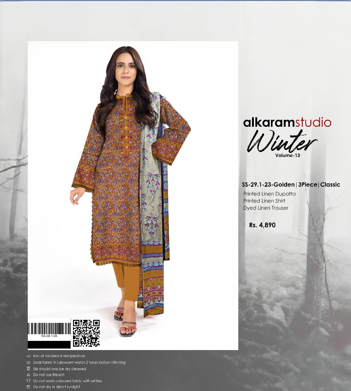 Alkaram studio linan print 3p