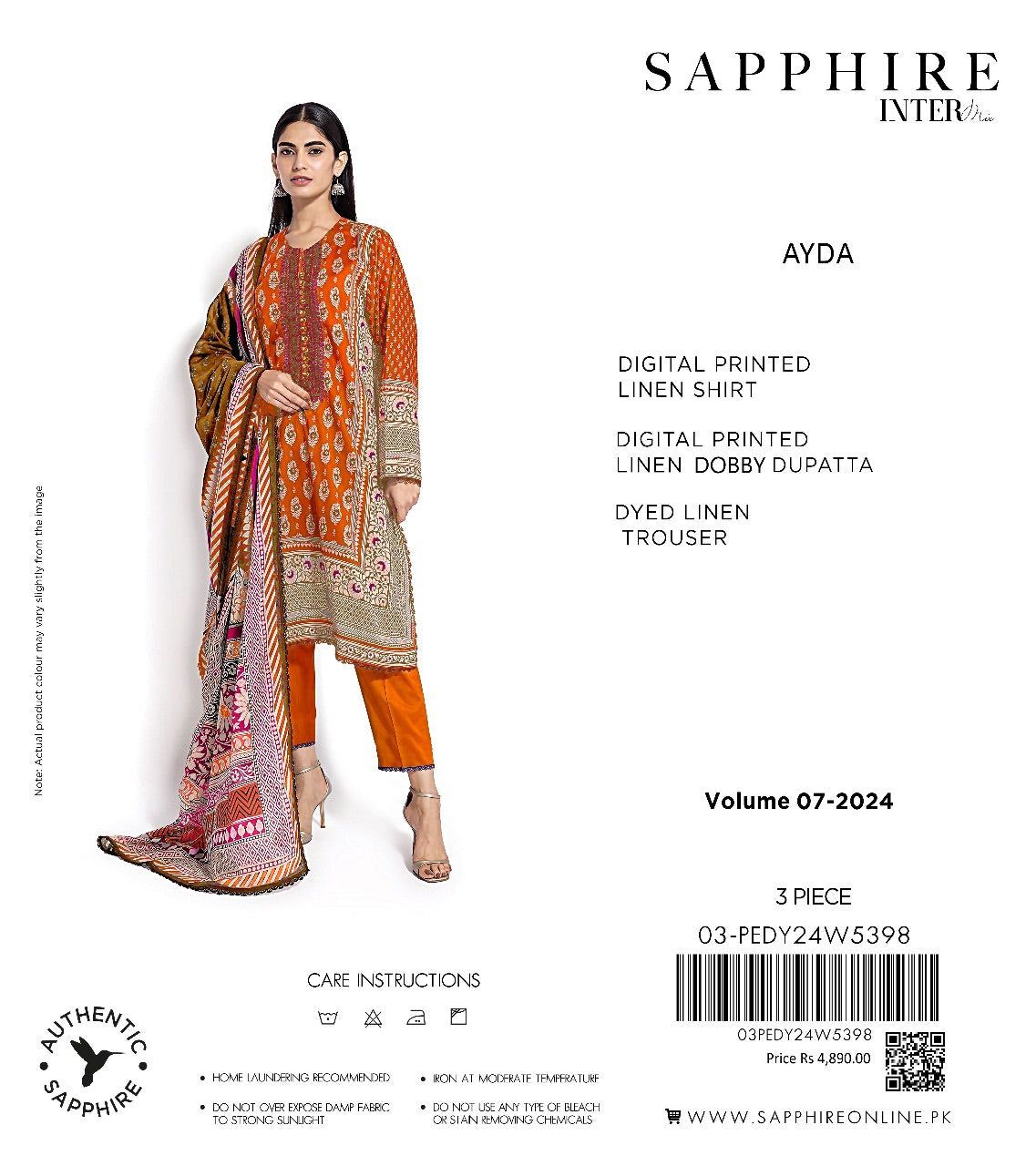 Sapphire linan print 3p