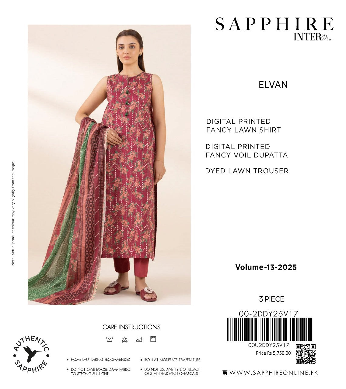 Sapphire lawn print 3p