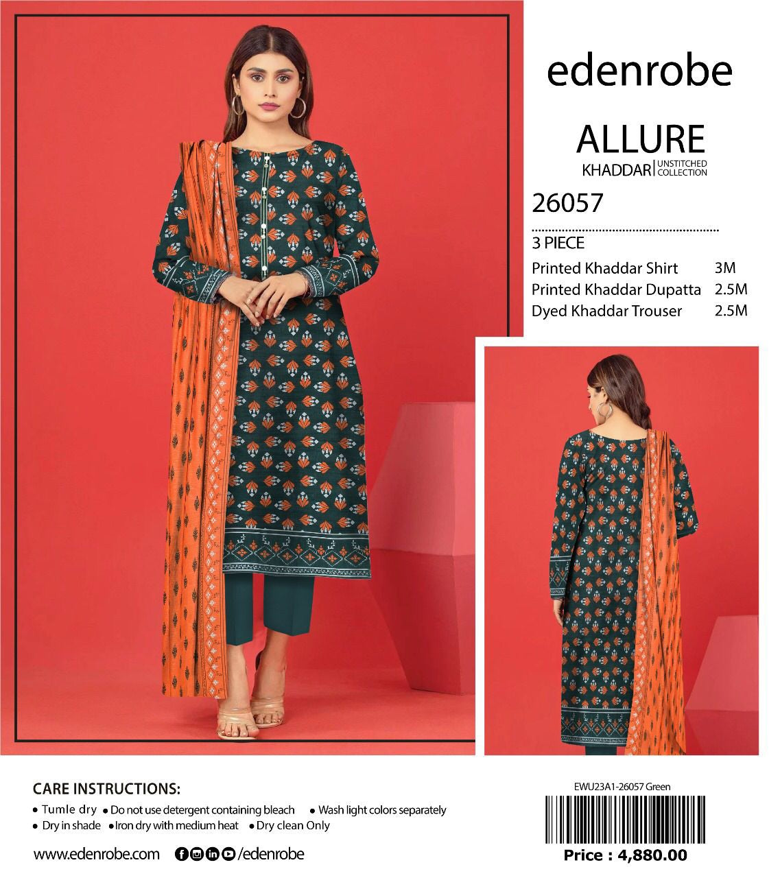 Edenrobe Allure khadr print 3p