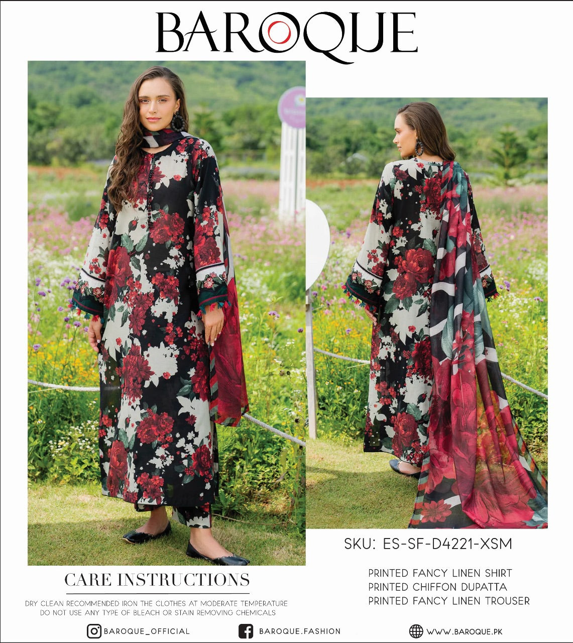 Baroque linan print 3p