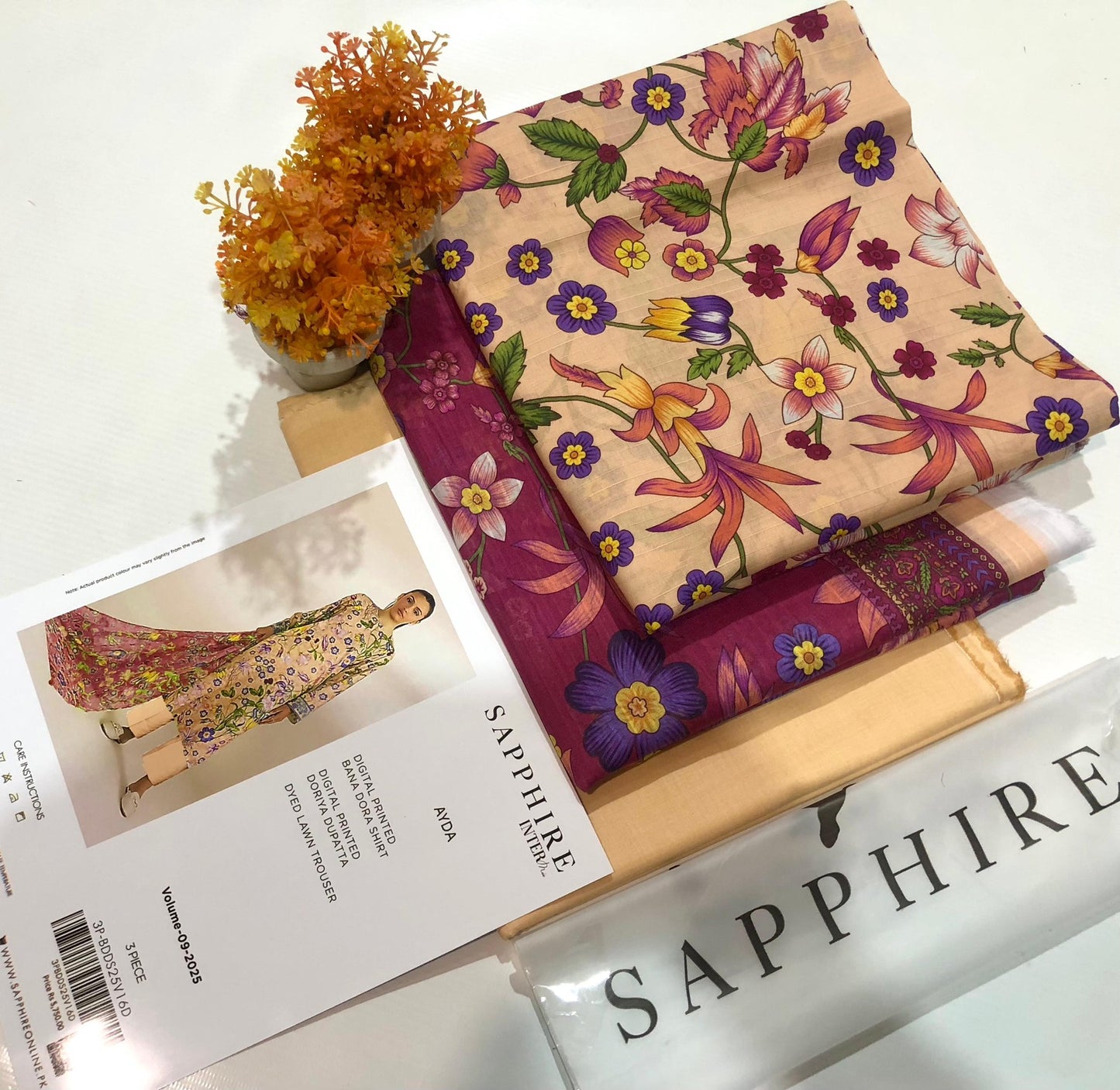 Sapphire lawn print 3p