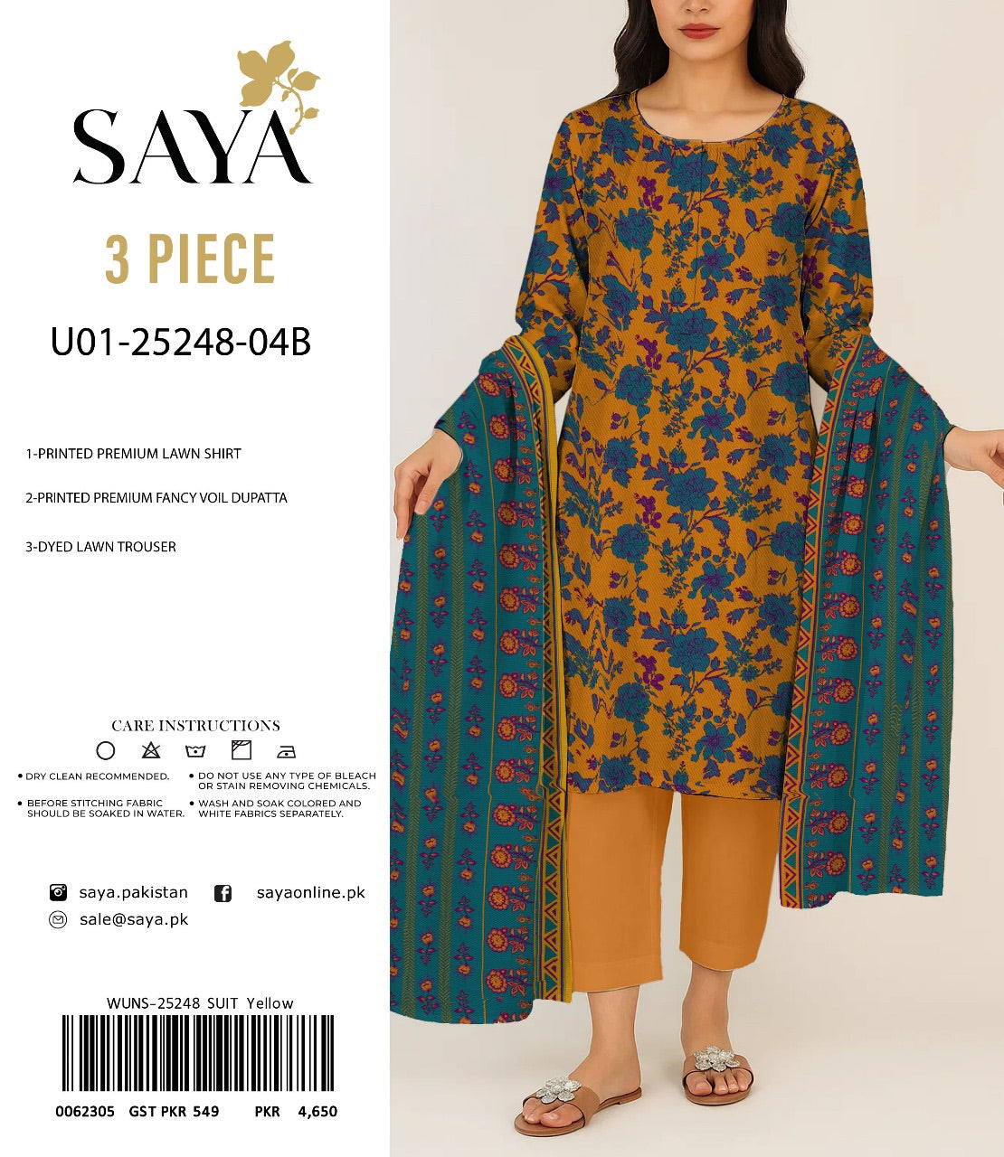 Saya lawn print 3p