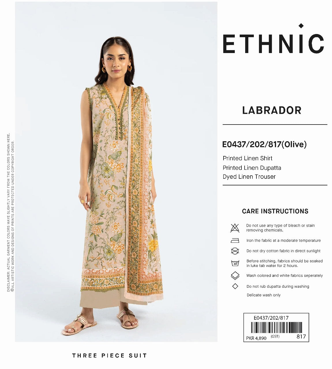 Ethnic linan print 3p