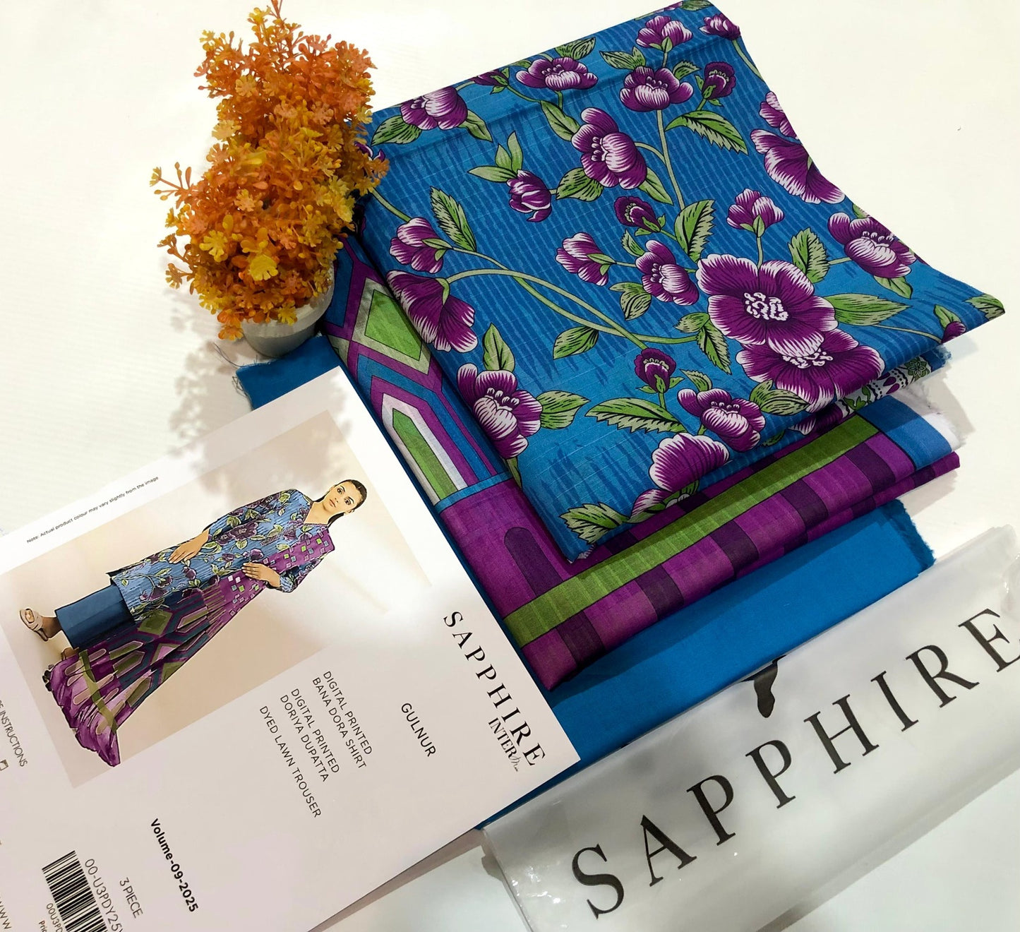 Sapphire lawn print 3p