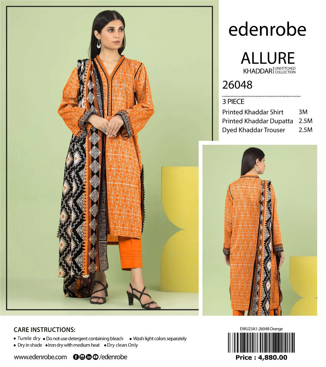 Edenrobe Allure khadr print 3p